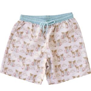 Men’s Caden Lane Palm Tree Swim Trunks